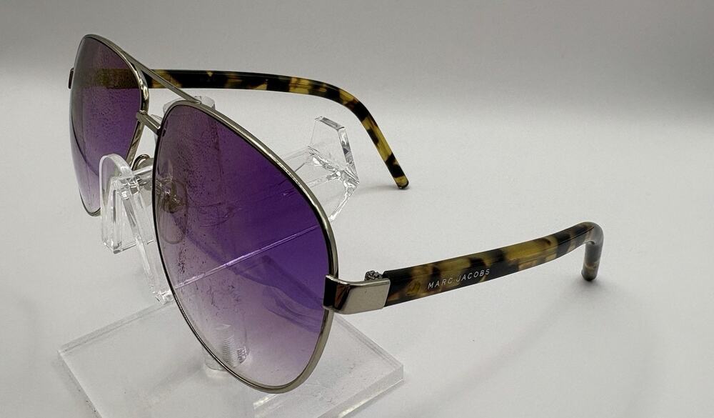 Marc Jacobs Aviator Sunglasses Purple Lens Tortoise Arms